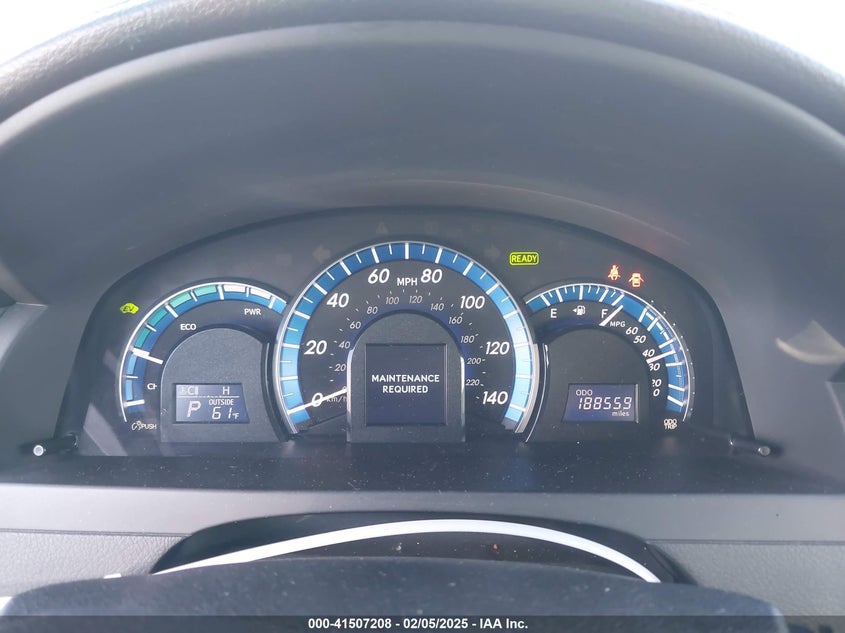2012 TOYOTA CAMRY HYBRID VIN: 4T1BD1FK9CU012975