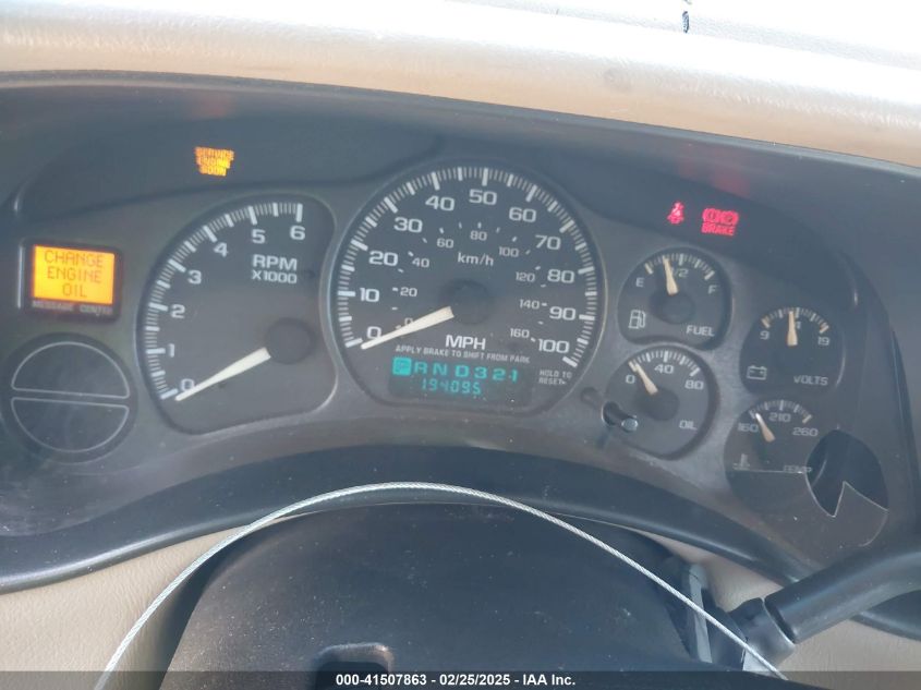 2002 Chevrolet Tahoe Ls VIN: 1GNEC13T42J203759 Lot: 41507863