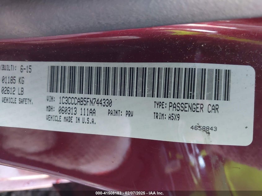 2015 CHRYSLER 200 LIMITED - 1C3CCCAB5FN744330