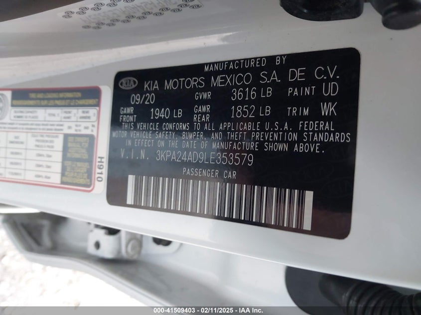 2020 KIA RIO S - 3KPA24AD9LE353579