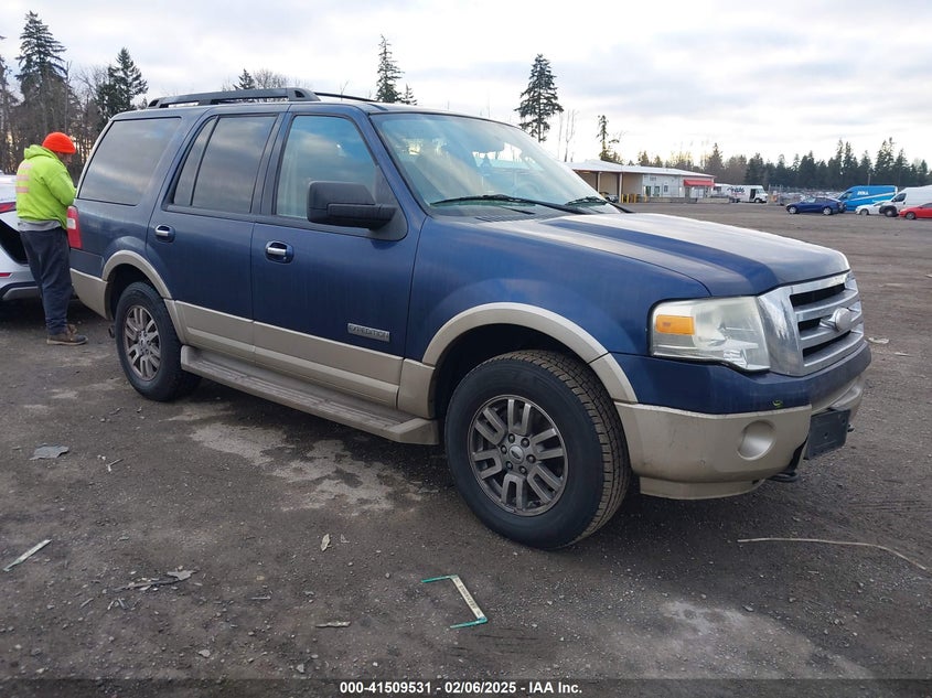 2008 Ford Expedition Eddie Bauer/King Ranch blue suv gasoline 1FMFU18548LA69610 photo #1