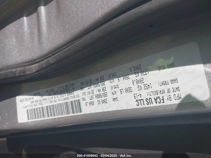 2019 DODGE DURANGO GT PLUS AWD - 1C4RDJDG2KC722256