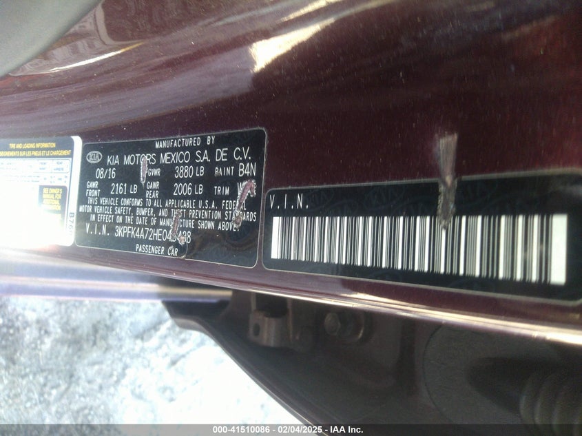 2017 KIA FORTE LX - 3KPFK4A72HE046438