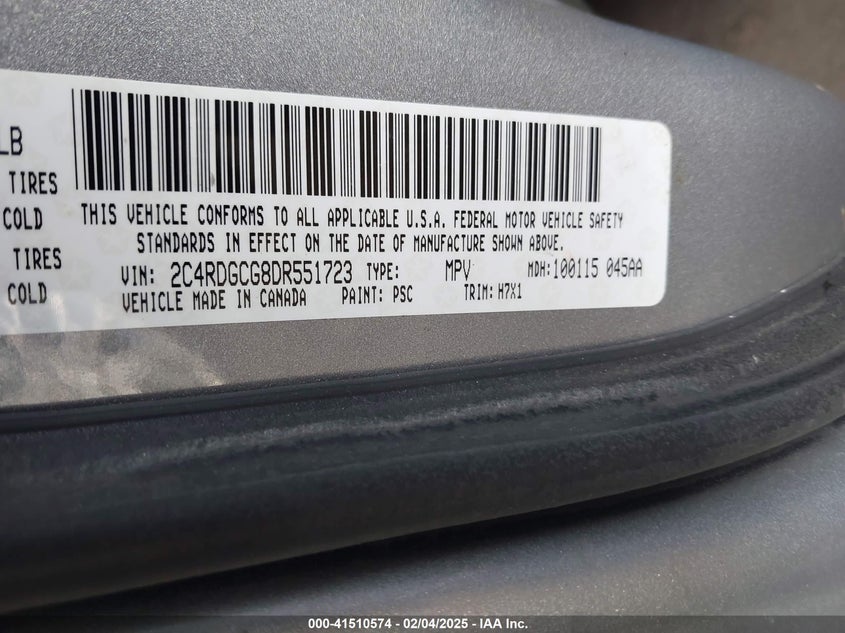 2013 DODGE GRAND CARAVAN SXT - 2C4RDGCG8DR551723