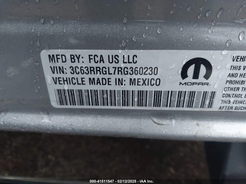 2024 RAM 3500 (VIN: 3C63RRGL7RG360230