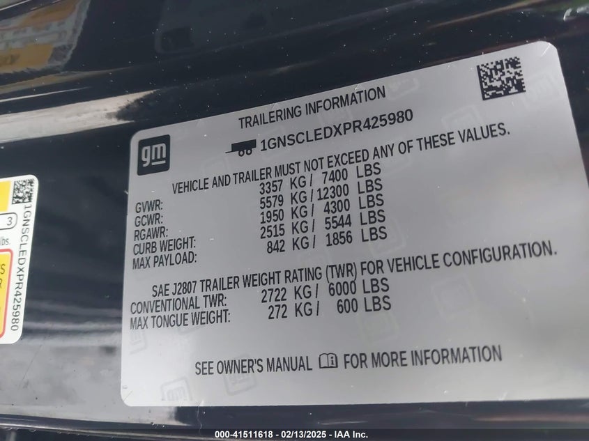 2023 CHEVROLET TAHOE 2WD COMMERCIAL FLEET - 1GNSCLEDXPR425980