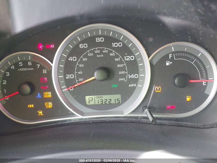 2009 SUBARU IMPREZA OUTBACK SPORT VIN: JF1GH63619H817654