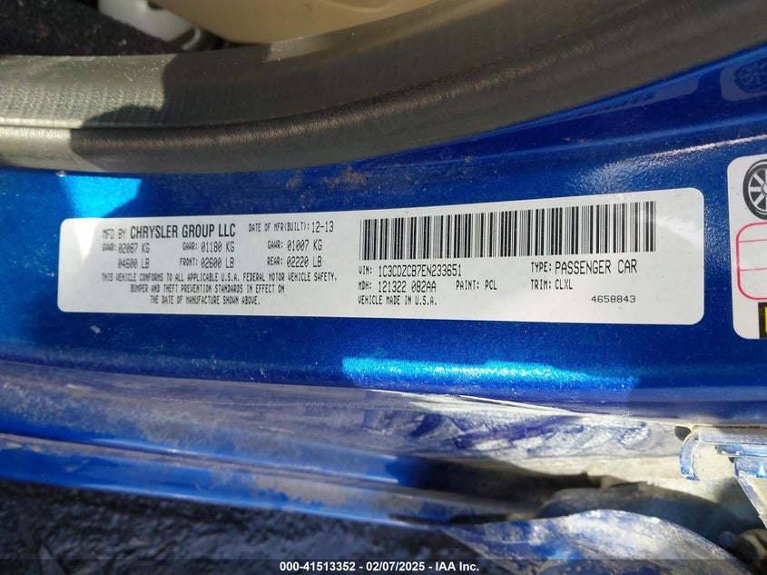 2014 DODGE AVENGER SXT - 1C3CDZCB7EN233651