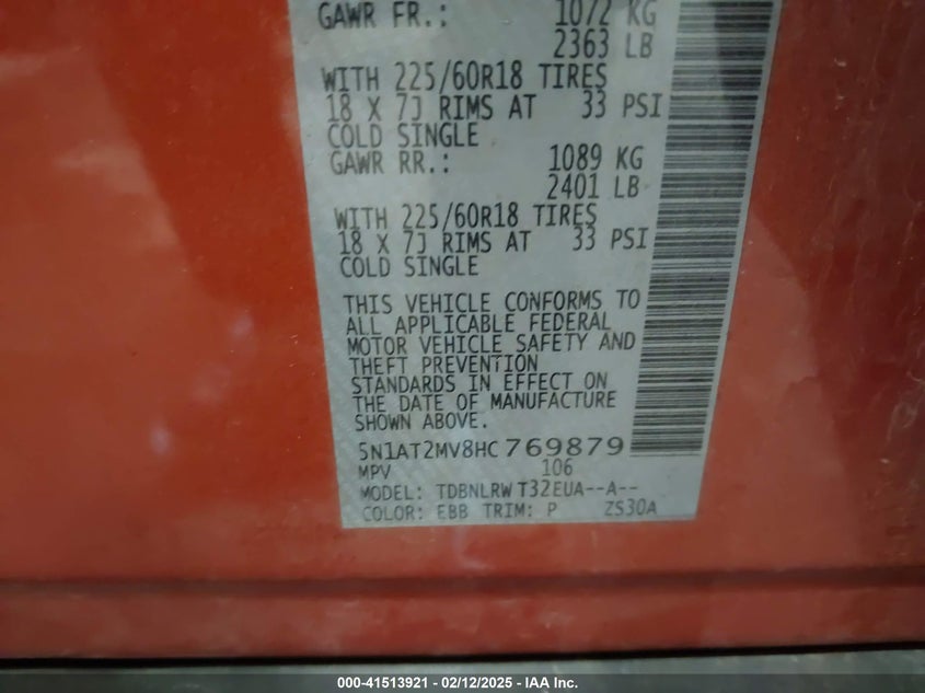 2017 NISSAN ROGUE SL - 5N1AT2MV8HC769879