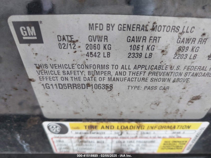 2013 CHEVROLET MALIBU ECO - 1G11D5RR8DF106358