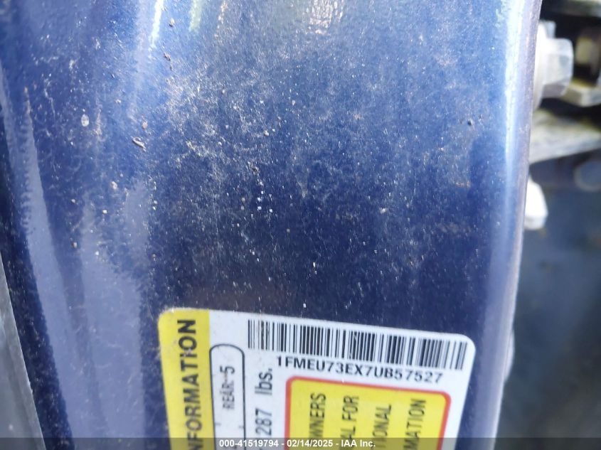 2007 Ford Explorer Xlt VIN: 1FMEU73EX7UD57527 Lot: 41519794