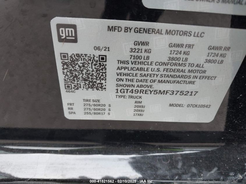 2023 GMC Sierra 2500Hd 4Wd Standard Bed Denali VIN: 1GT49REY3PF222484 Lot: 41521562