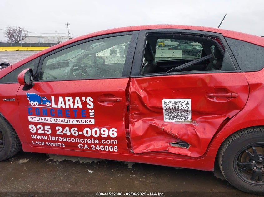 2014 TOYOTA PRIUS VIN: JTDKN3DU6E1742347
