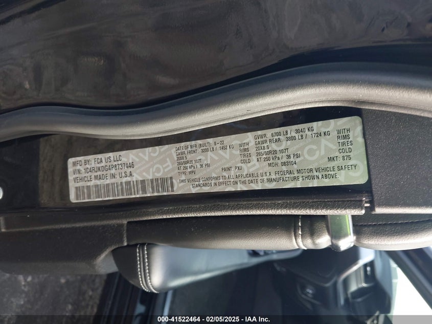 2023 JEEP GRAND CHEROKEE L OVERLAND 4X4 - 1C4RJKDG4P8737446