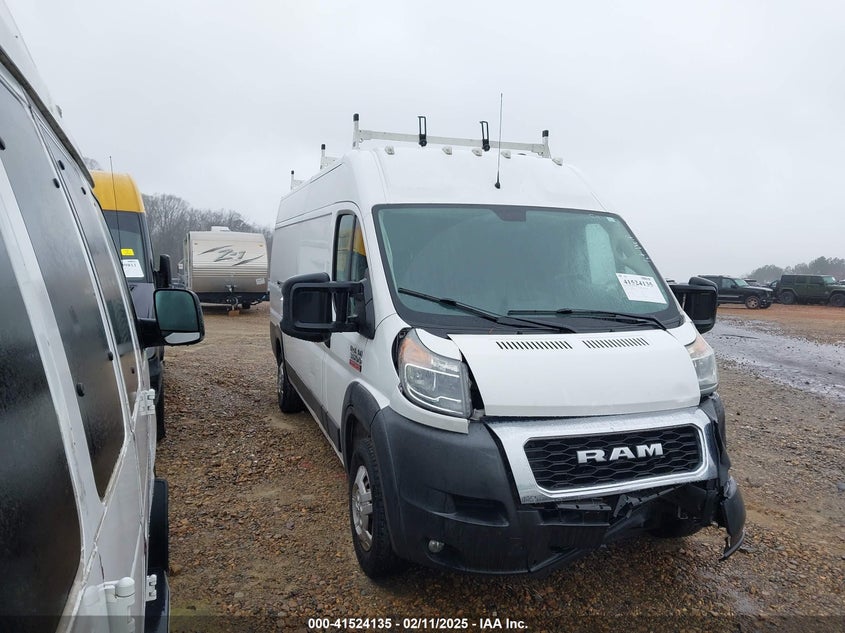 2019 Ram Promaster 3500 Cargo Van High Roof 159 Wb Ext VIN: 3C6URVJG7KE543895 Lot: 41524135