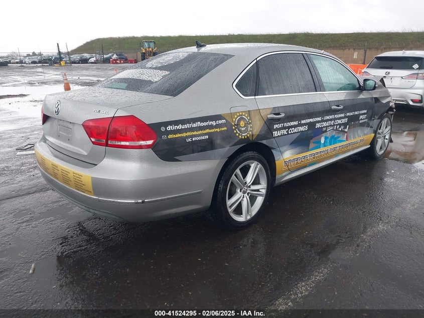 2013 VOLKSWAGEN PASSAT VIN: 1VWCN7A37DC095612