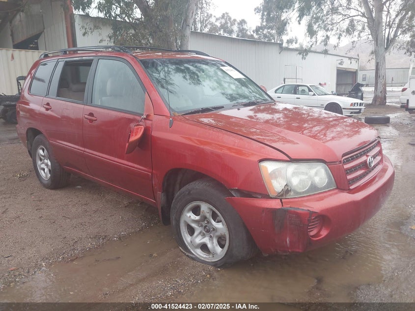 2003 Toyota Highlander red other gasoline JTEGD21A030061418 photo #1