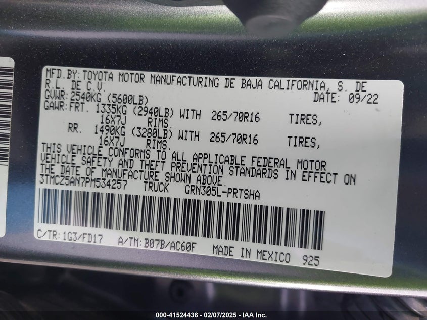 2023 TOYOTA TACOMA TRD OFF ROAD - 3TMCZ5AN7PM534257