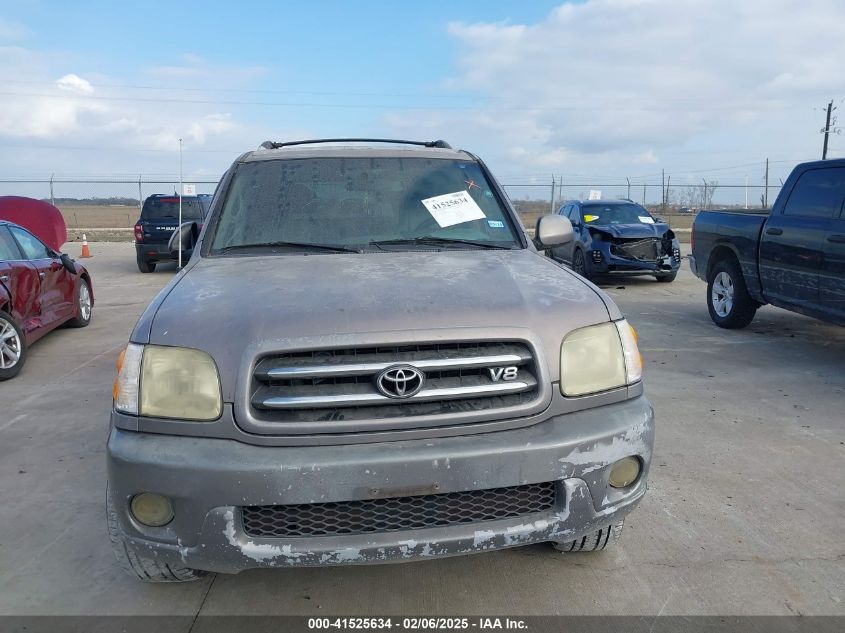 2002 Toyota Sequoia Limited V8 VIN: 5TDBT48A12S099030 Lot: 41525634