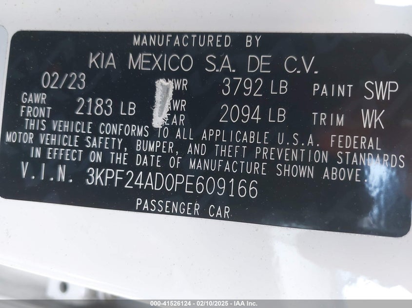 2023 KIA FORTE LXS - 3KPF24AD0PE609166