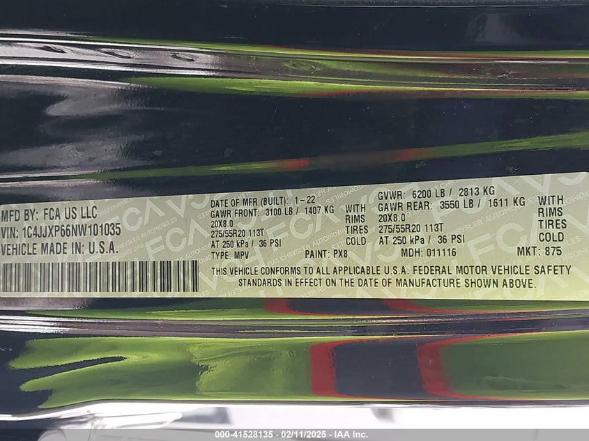 2022 JEEP WRANGLER 4XE UNLIMITED SAHARA 4X4 1C4JJXP66NW101035