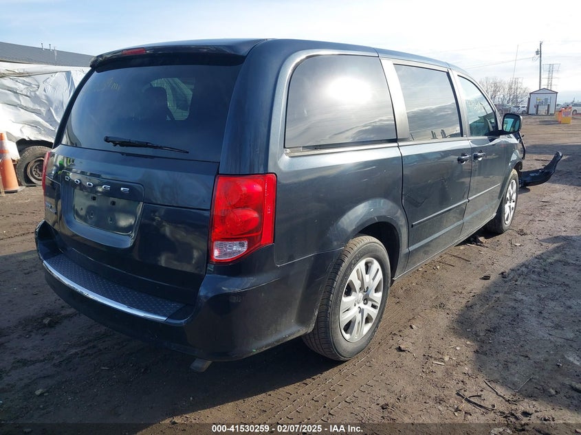 Vin: 2c4rdgbgxer104278, lot: 42020967, dodge grand caravan se 20144