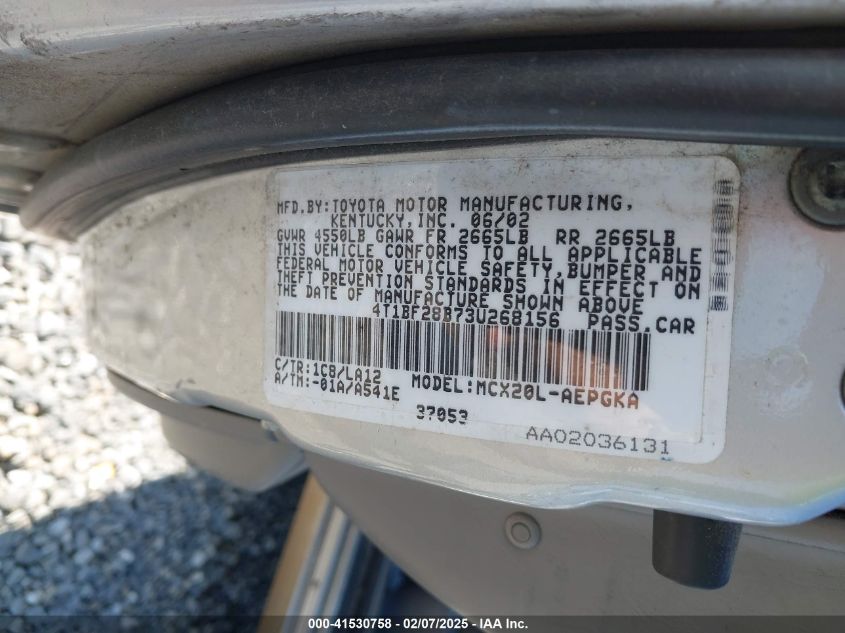 2001 Toyota Avalon Xls VIN: 4T1BF28B01U184368 Lot: 41530758