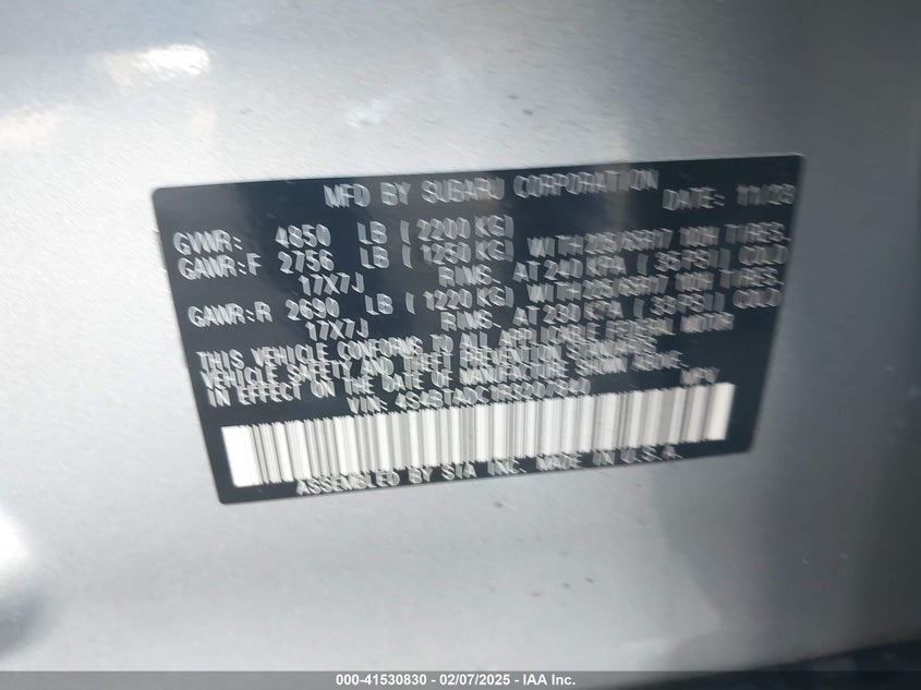 2024 SUBARU OUTBACK PREMIUM - 4S4BTADC1R3207840