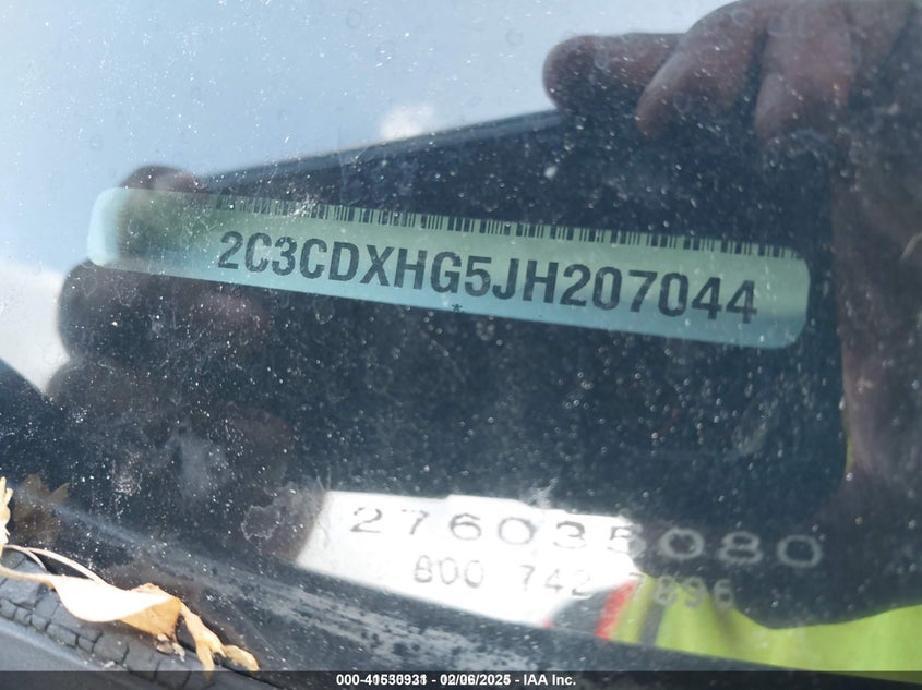 2018 Dodge Charger Sxt Plus Rwd VIN: 2C3CDXHG5JH207044 Lot: 41530931