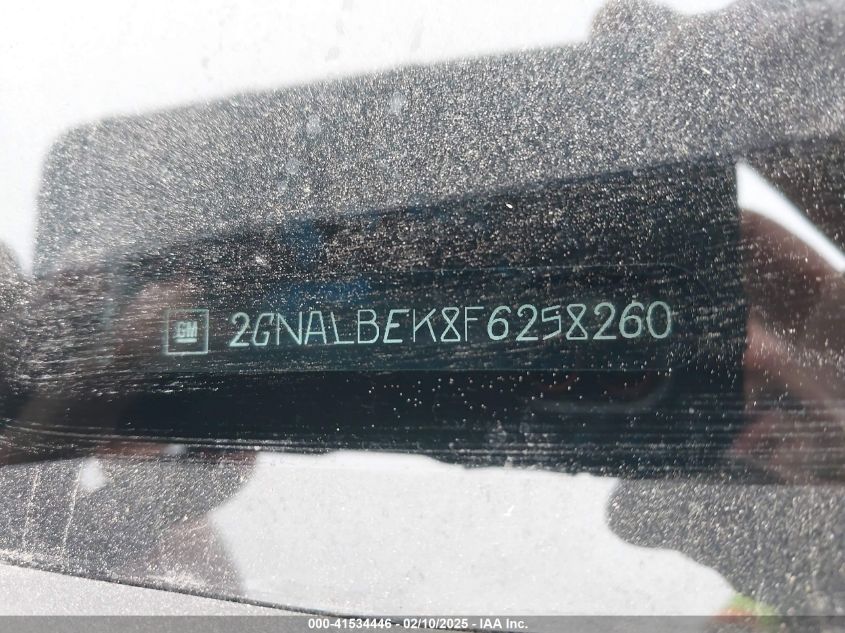 2015 Chevrolet Equinox 1Lt VIN: 2GNALBEK8F6258260 Lot: 41534446