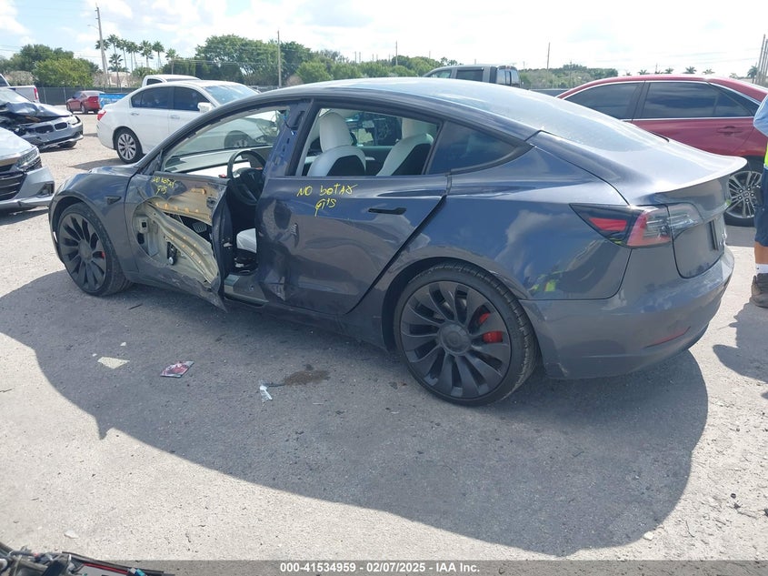 2022 TESLA MODEL 3 VIN: 5YJ3E1EC9NF201184
