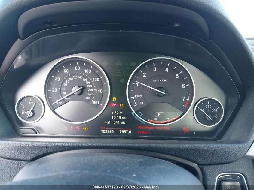 2012 BMW 328I VIN: WBA3A5G58CNN65562 Lot: 41537170