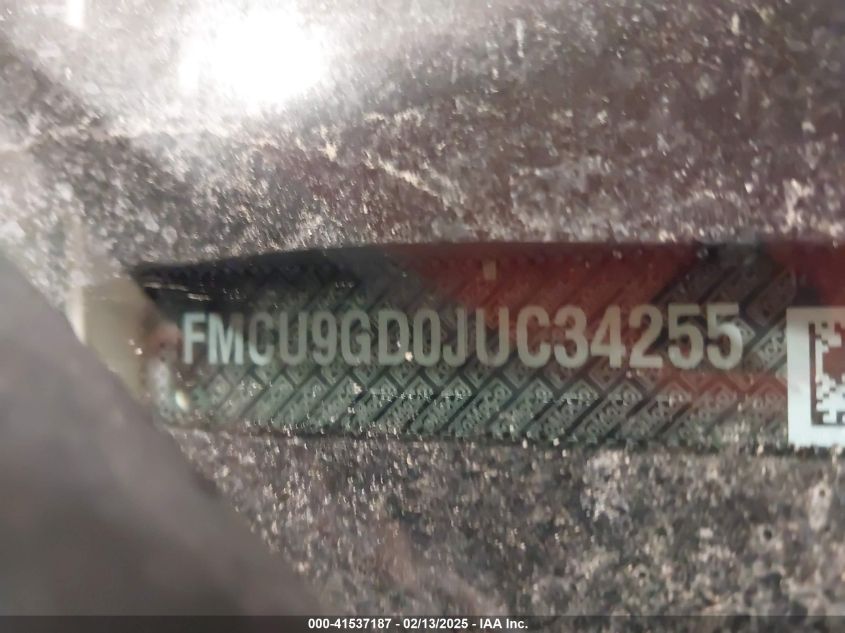 2018 Ford Escape Se VIN: 1FMCU9GD0JUC34255 Lot: 41537187