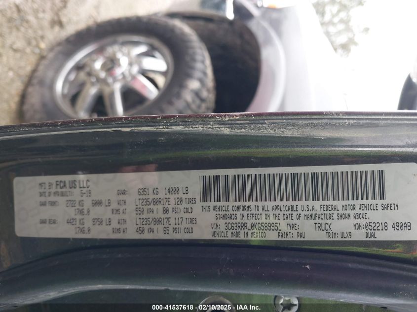 2019 Ram 3500 - 3C63RRRL0KG589951