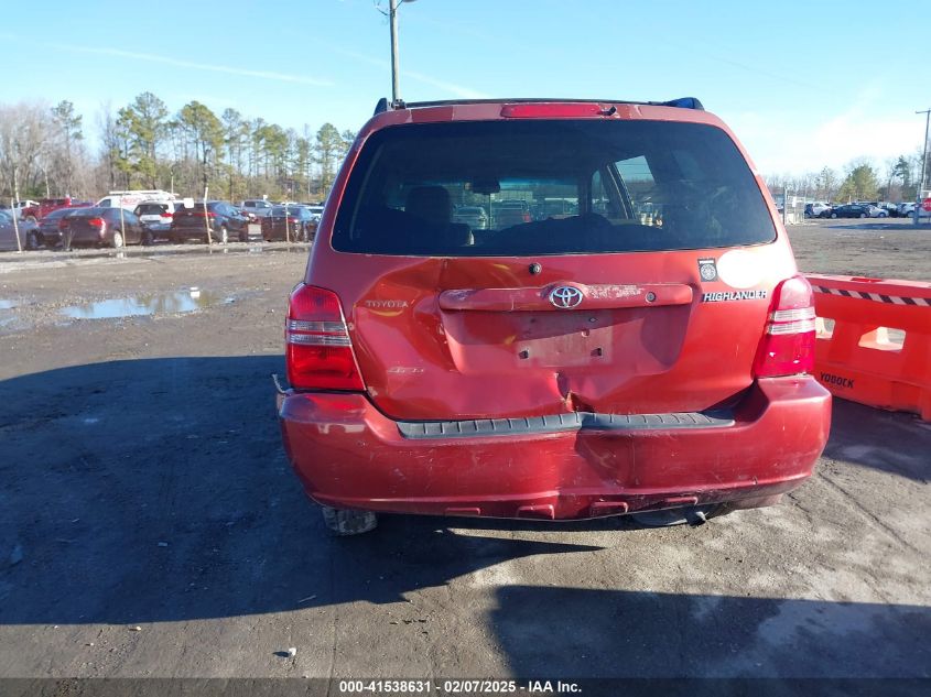 2001 Toyota Highlander VIN: JTEHD21A310001960 Lot: 41538631