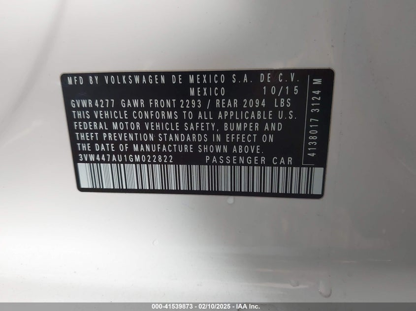 2016 VOLKSWAGEN GOLF GTI AUTOBAHN W/PERFORMANCE PACKAGE 4-DOOR - 3VW447AU1GM022822