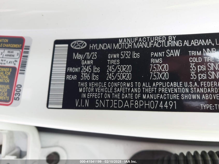 2023 HYUNDAI SANTA CRUZ LIMITED - 5NTJEDAF8PH074491