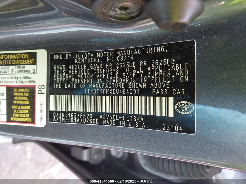 2014 TOYOTA CAMRY SE SPORT - 4T1BF1FKXEU464091