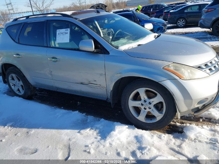 2005 Nissan Murano Sl VIN: JN8AZ08W45W438158 Lot: 41542366