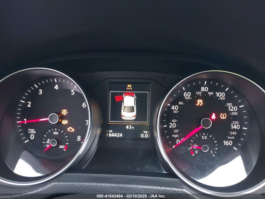 2017 Volkswagen Passat 1.8T Se VIN: 1VWGT7A37HC080993 Lot: 41543484