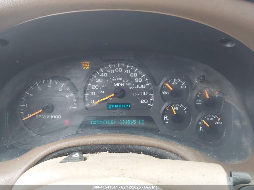 2002 Chevrolet Trailblazer Ltz VIN: 1GNDS13S022470316 Lot: 41543541