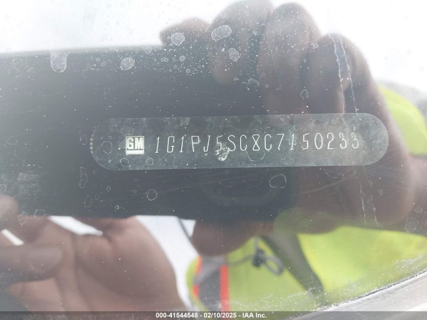 2012 Chevrolet Cruze Eco VIN: 1G1PJ5SC8C7150233 Lot: 41544548