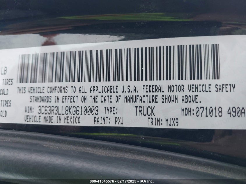 2019 Ram 3500 Big Horn 4X4 6'4 Box VIN: 3C63R3LL8KG610003 Lot: 41545576