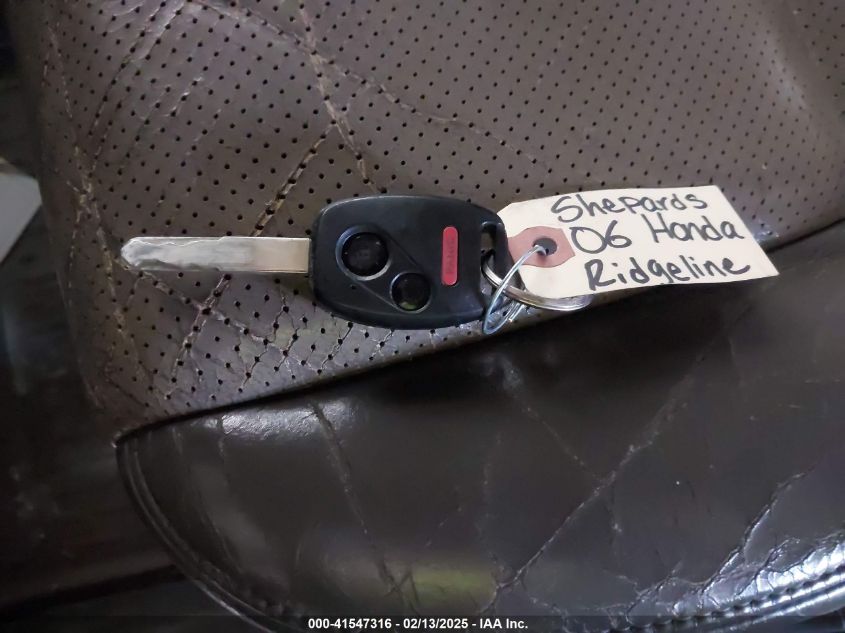 2006 Honda Ridgeline Rtl VIN: 2HJYK16576H527023 Lot: 41547316