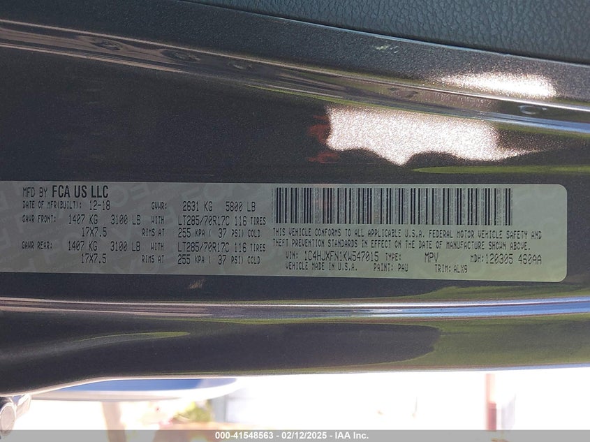 2019 JEEP WRANGLER UNLIMITED RUBICON 4X4 - 1C4HJXFN1KW547015