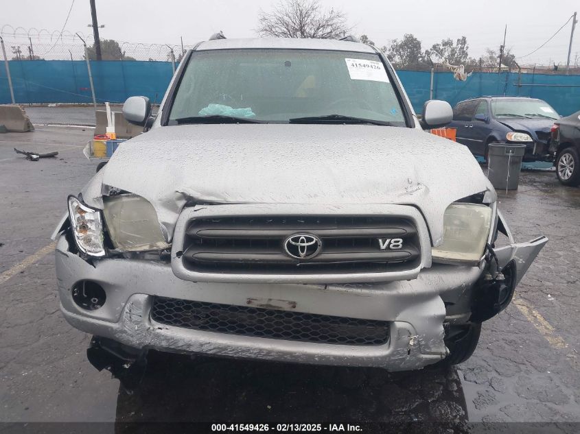 2002 Toyota Sequoia Sr5 V8 VIN: 5TDZT34A32S065492 Lot: 41549426