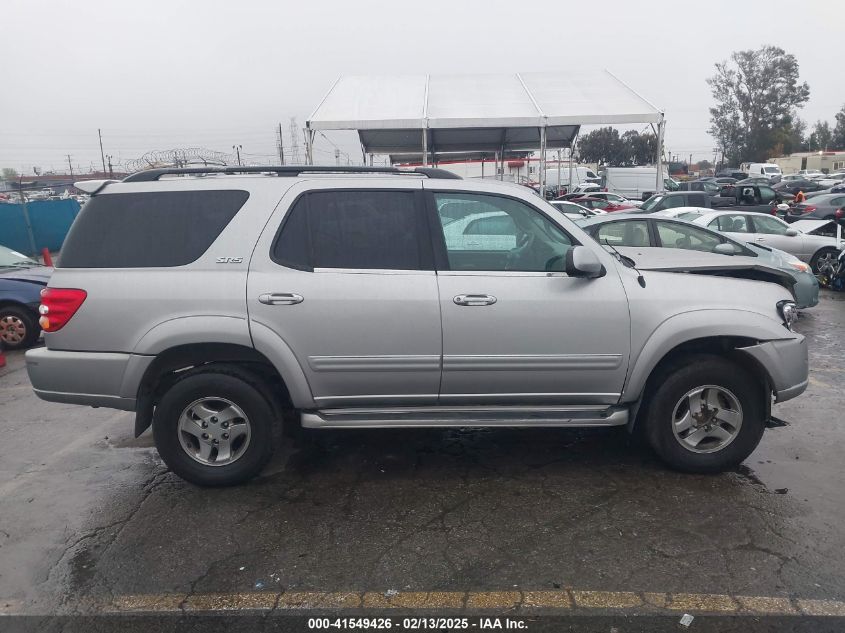 2002 Toyota Sequoia Sr5 V8 VIN: 5TDZT34A32S065492 Lot: 41549426