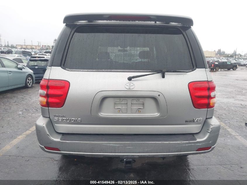 2002 Toyota Sequoia Sr5 V8 VIN: 5TDZT34A32S065492 Lot: 41549426