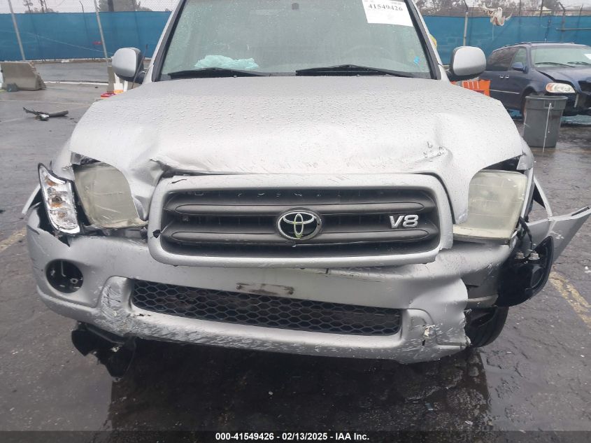 2002 Toyota Sequoia Sr5 V8 VIN: 5TDZT34A32S065492 Lot: 41549426