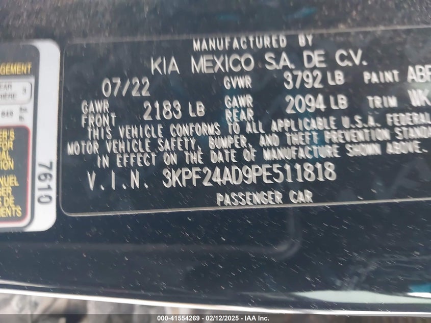 2023 KIA FORTE LXS - 3KPF24AD9PE511818